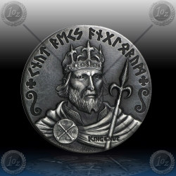 2oz NIUE $2 Dollars 2015 "VIKINGS - King Cnut" Antique finish